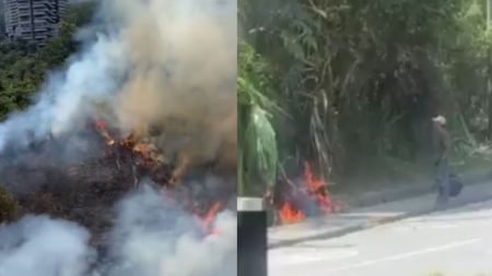 VIDEO: ¿Por qué lo hizo? Capturan a un hombre que habría provocado un incendio en la vía Las Palmas