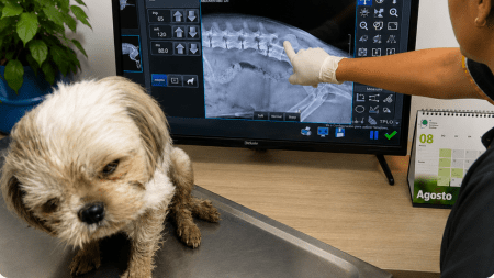 Luna una perrita fue abusada, le fracturaron la columna y la dejaron tirada a la orilla de una quebrada en San Roque