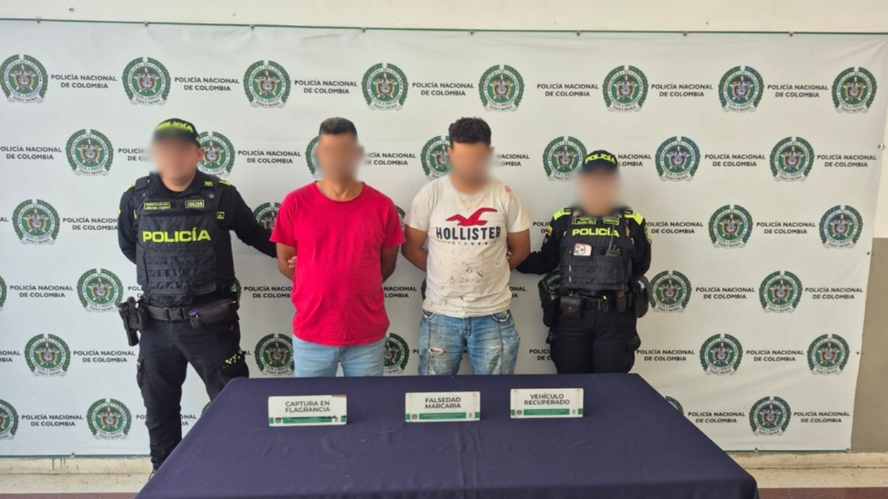 Capturaron dos hombres en Cabañas, Bello: recuperaron dos camionetas avaluadas en $130 millones