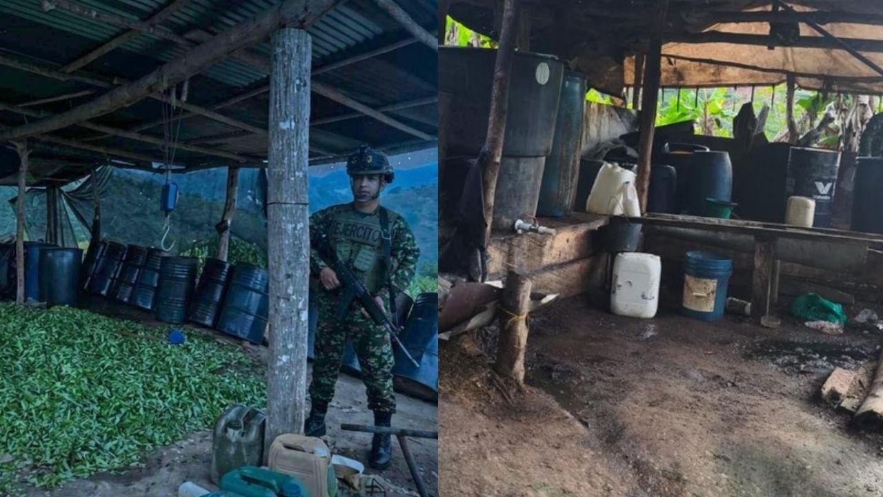 Ejército desmanteló dos laboratorios de pasta base de coca en Valdivia: $80 millones en afectación al Clan del Golfo
