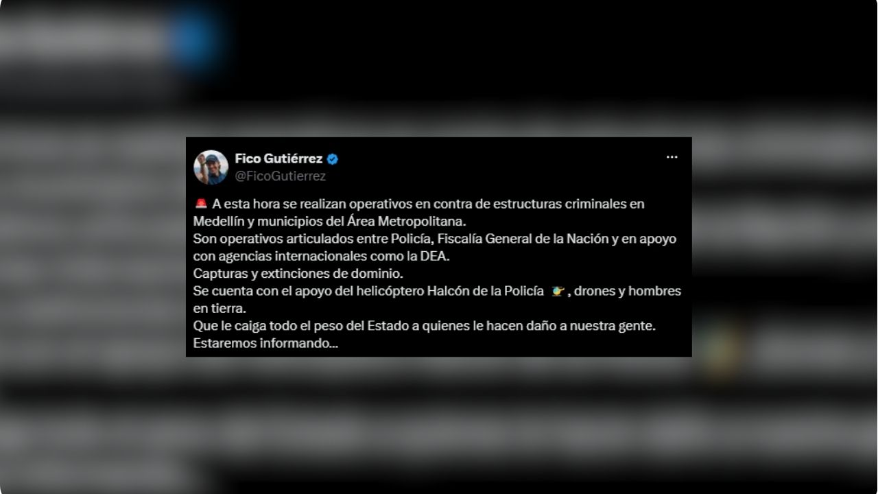 En la mañana de este 9 de septiembre autoridades adelantan operativos contra estructuras criminales en el Área Metropolitana 1 LAURA PAG 2026 09 09T085222.705