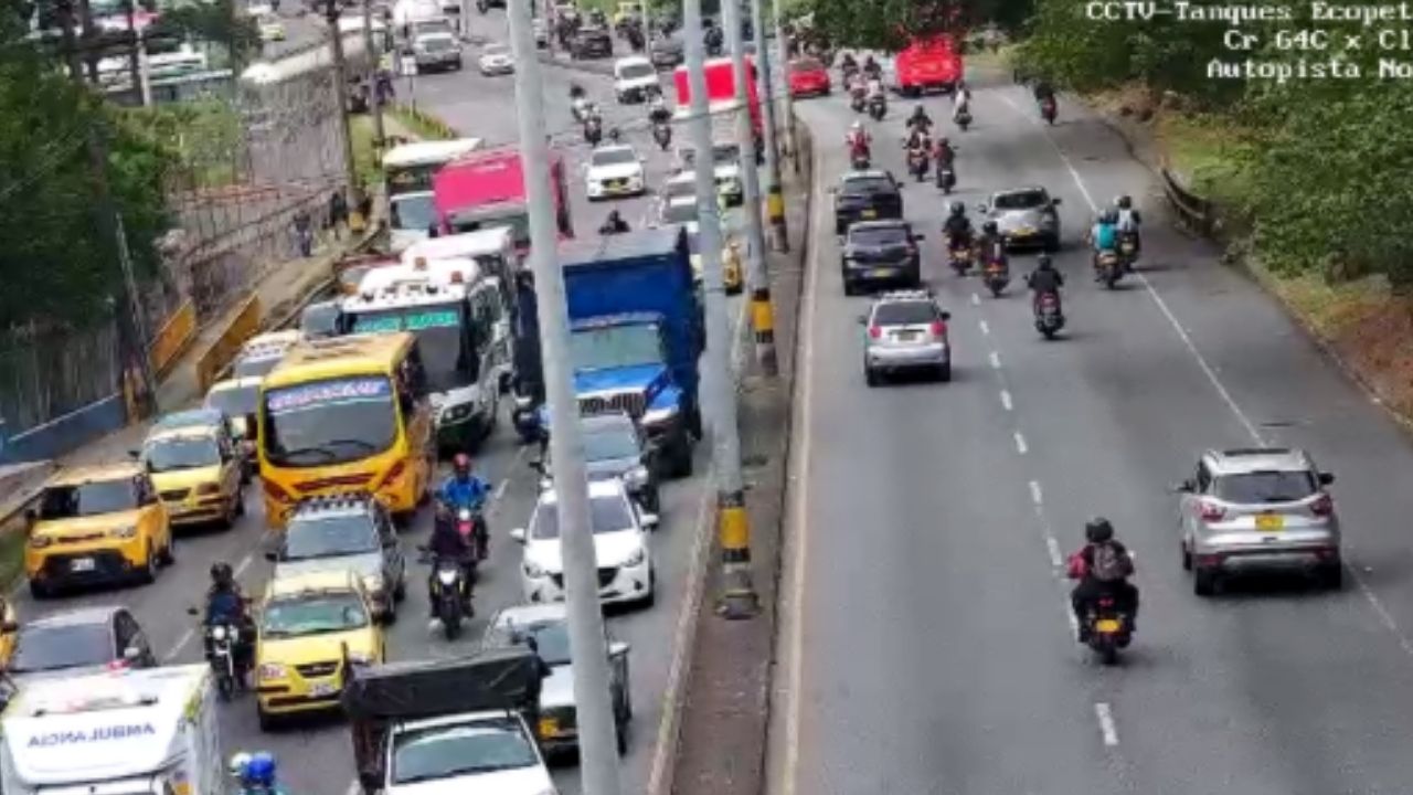 Maneje con cuidado: Siniestro vial genera movilidad reducida en la Autopista Norte, a la altura de Los Tanques