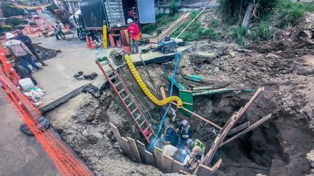 EPM concluye reparación de tubería y prepara restablecimiento del agua en el nororiente de Medellín EPM concluye reparación de tubería y prepara restablecimiento del agua en el nororiente de Medellín