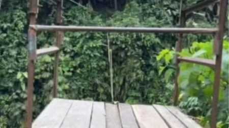 Rubiela cayó a un río en Dabeiba mientras usaba una garrucha para cruzar Rubiela cayó a un río en Dabeiba mientras usaba una garrucha para cruzar