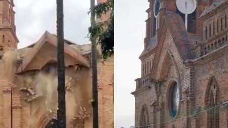 VIDEO: Desmontaron parte de la fachada de la iglesia de Venecia ¿por qué?