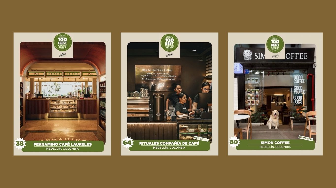 Tres cafeterías de Medellín entraron al Top 100 de Sudamérica: conozca cuáles son