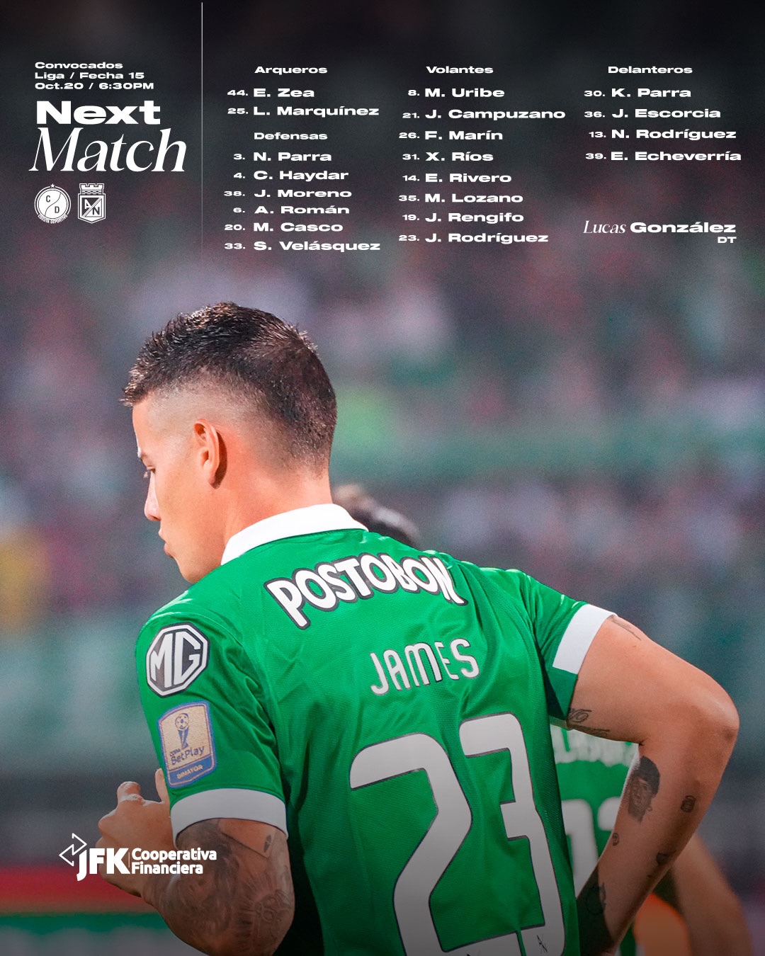 Atlético Nacional enfrentará a Cúcuta en el regreso de James Rodríguez a su ciudad natal 2 Atlético Nacional enfrentará a Cúcuta en el regreso de James Rodríguez a su ciudad natal