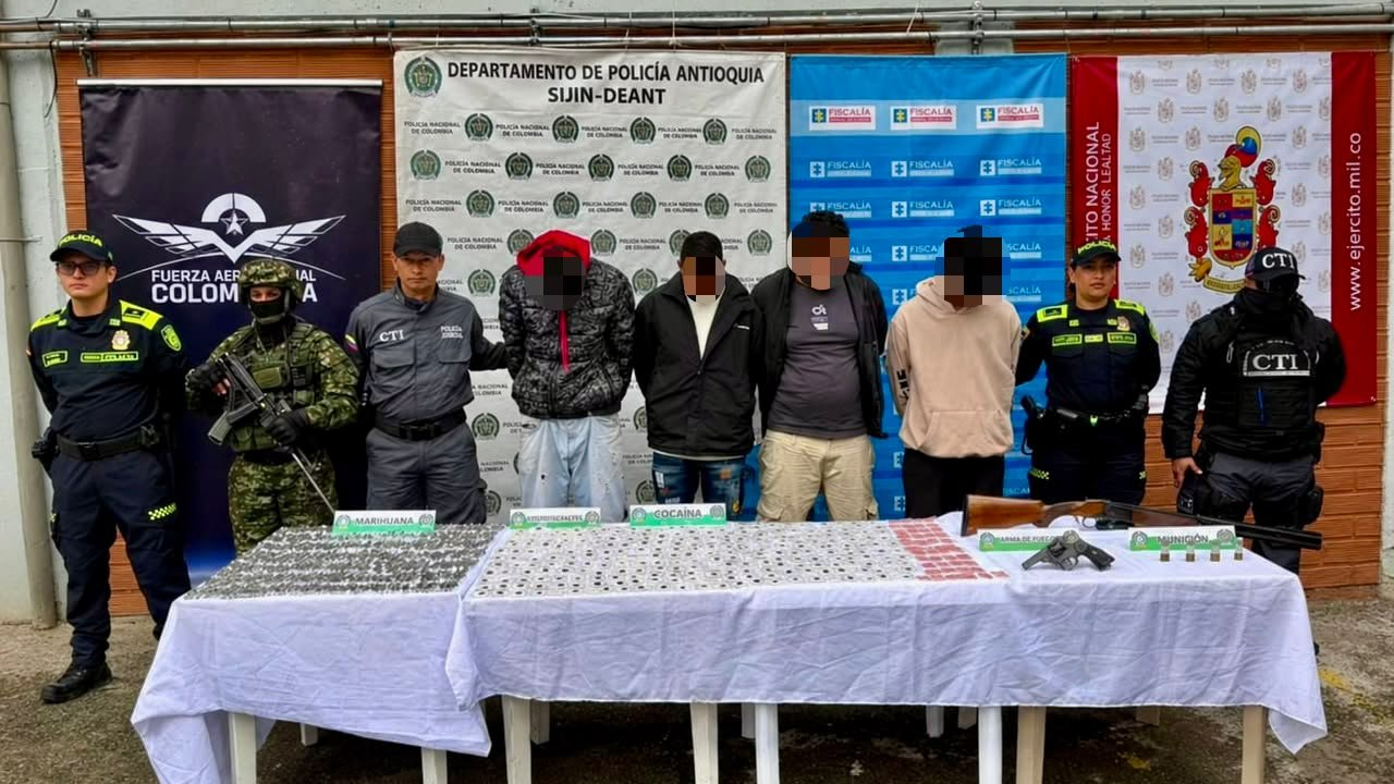 Capturan a cinco presuntos integrantes de El Mesa en Rionegro y El Carmen de Viboral