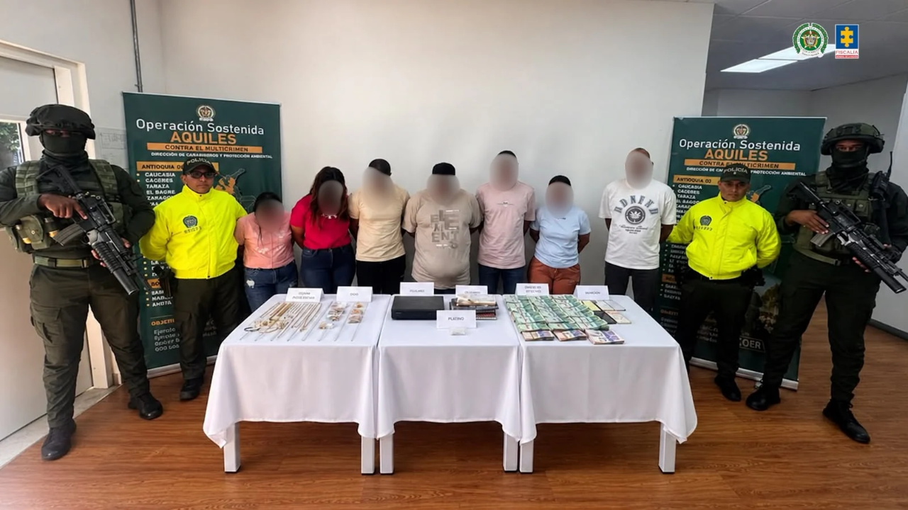 Ocho personas fueron judicializadas por presunta minería ilegal de oro en El Bagre y Nechí