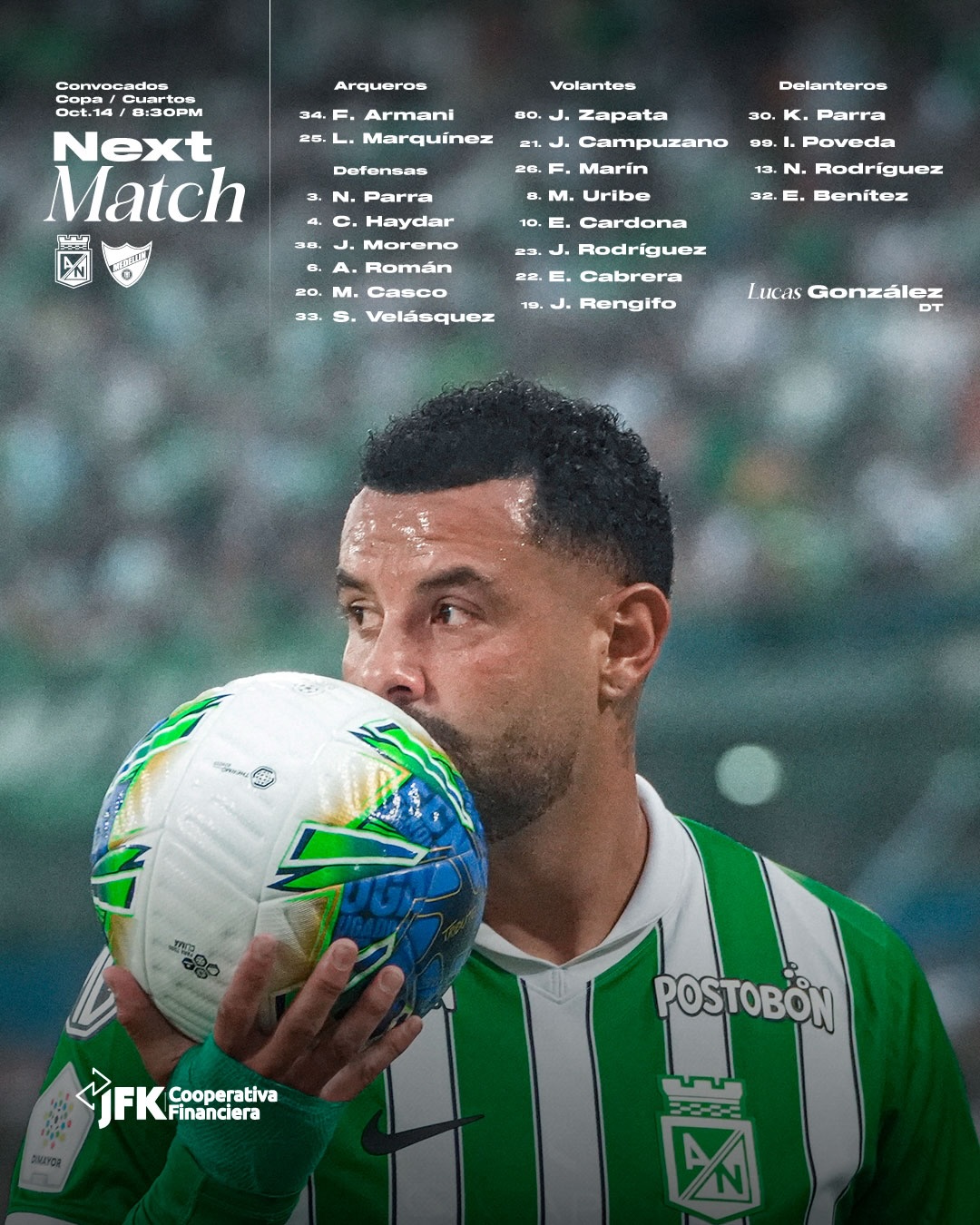 Atlético Nacional defenderá su tricampeonato copero ante Medellín