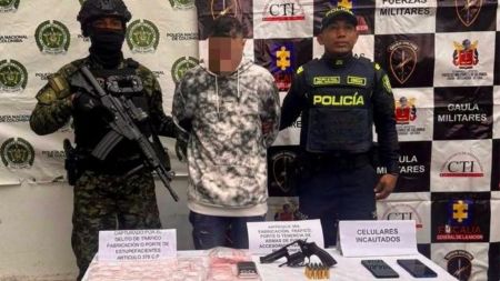 Con armas y estupefacientes: así cayó presunto integrante de La Terraza en Guarne