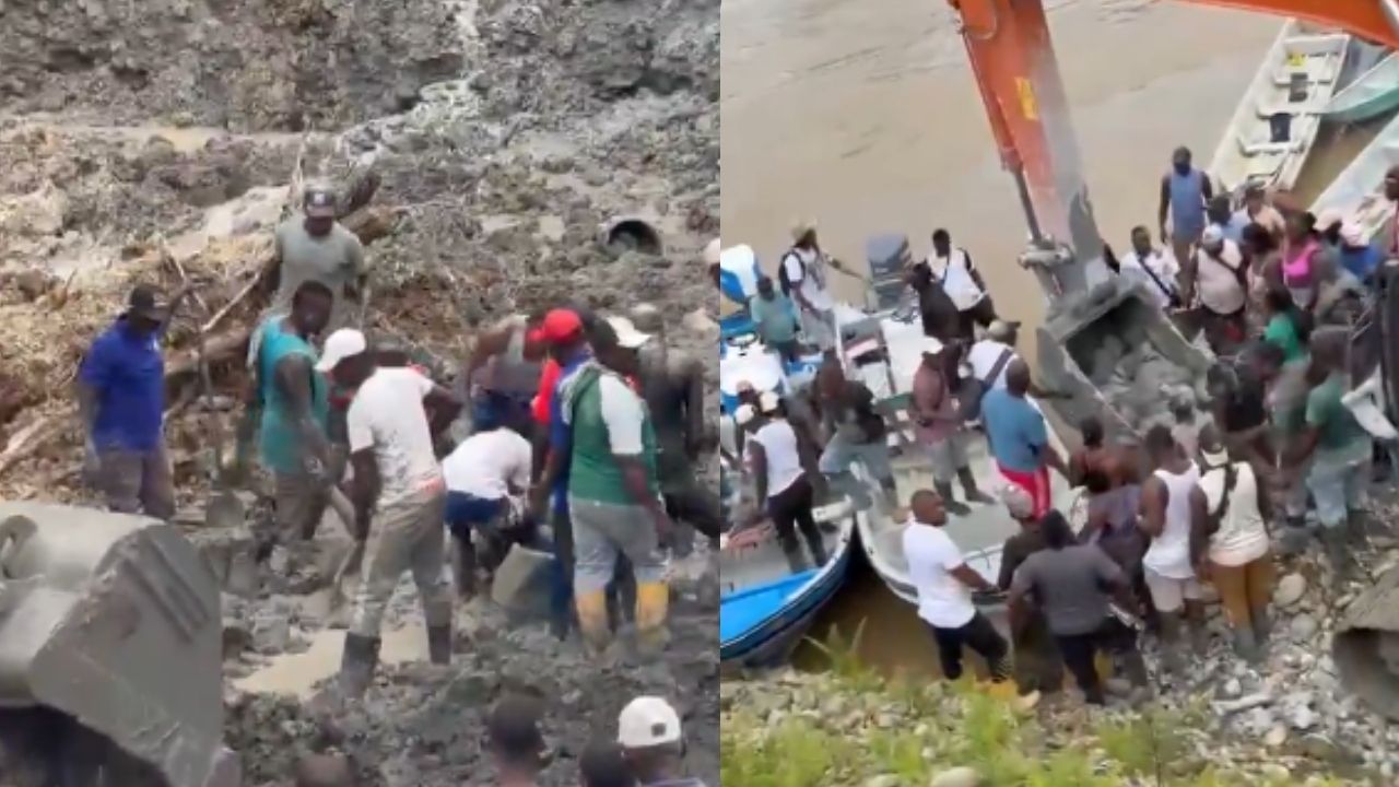 Derrumbe en mina de oro en Nariño deja al menos nueve muertos y decenas de desaparecidos