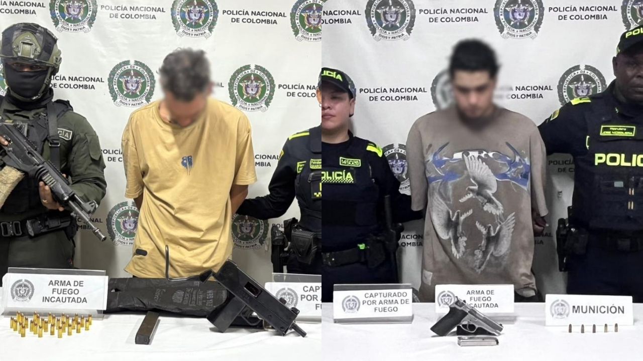 Con una subametralladora cargada: cayeron dos presuntos integrantes de 'Los Chatas' en Barbosa