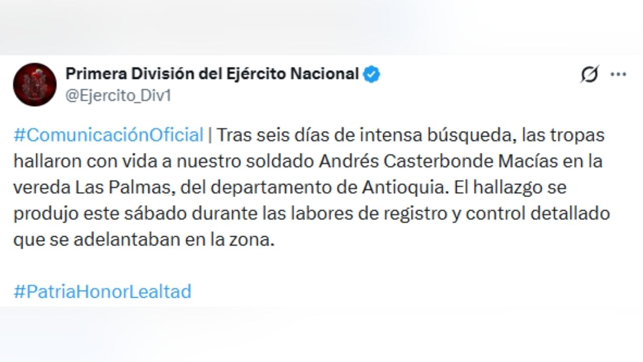 Hallan a Andrés, el soldado que se perdió en Segovia luego de seis días de búsqueda