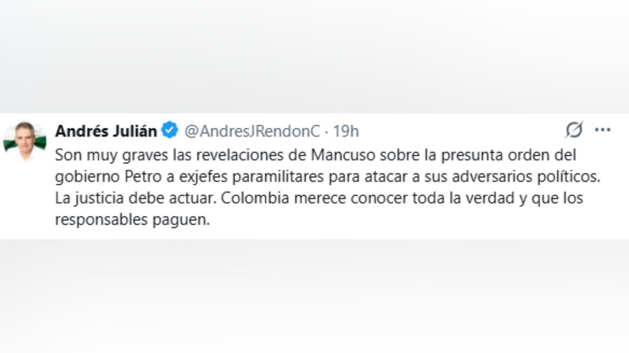 "Nos pidieron acusarlos": Mancuso denuncia presiones para señalar a Uribe, De La Espriella y Vargas Lleras 3 "Nos pidieron acusarlos": Mancuso denuncia presiones para señalar a Uribe, De La Espriella y Vargas Lleras